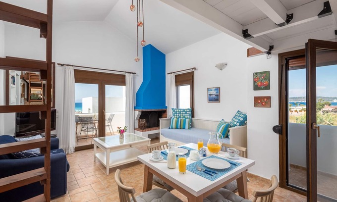 Ialyssos Apartamento | Villa Mylos studios, ARES - Apartamento de 2 habitaciones con excelentes vistas al mar en Ialysos