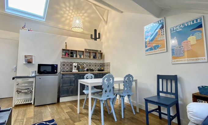 Trouville-sur-Mer Apartamento | Apartamento de 1 dormitorio en el centro, calle peatonal, playa de 180m.