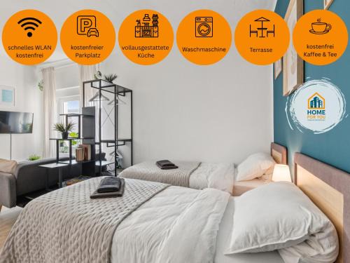 Bocholt Apartamento | 2 Schlafplätze - Zentral, ruhig, WLAN, Terrasse