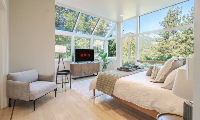 Mill Valley Casa | 2 units in redwood forest for large gatherings
