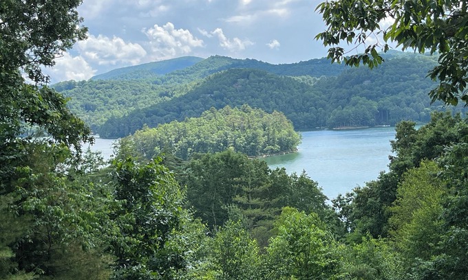 Cullowhee Cabina | 2 Views! Front view of Lake Glenville & back view of Christmas Tree farm!