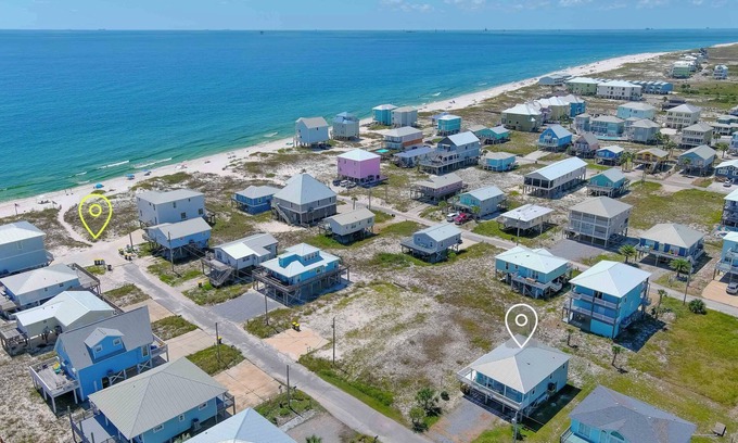 Fort Morgan Casa | 200 Steps To Beach, Balcony Gulf Views, Firepit, Dog Friendly, 3BR Beach Home