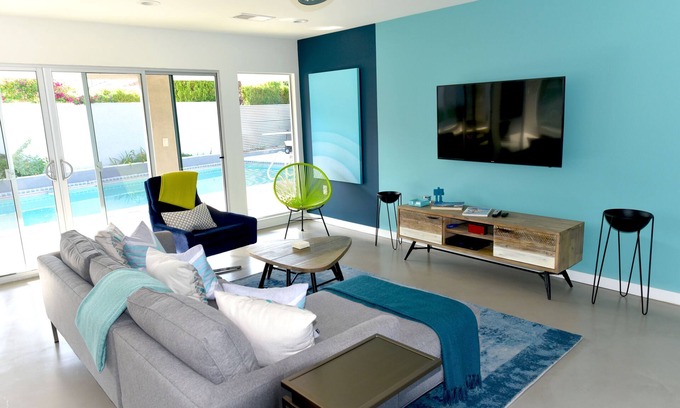 Palm Springs Casa | South Palm Springs Moderno 3 bd 3 baños - Piscina, spa, campo de golf Tahquitz Creek