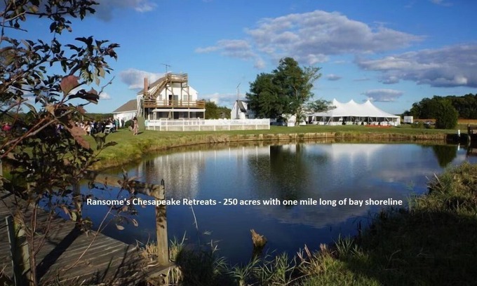 Crocheron Casa | 5 * Eastern Shore Chesapeake Bay Front Estate Vacaciones / Reuniones / Bodas para 40 personas