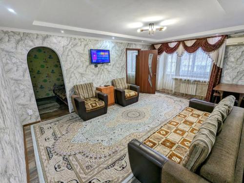 Kostanay Apartamento | 3-х комнатная квартира район магазин Радуга