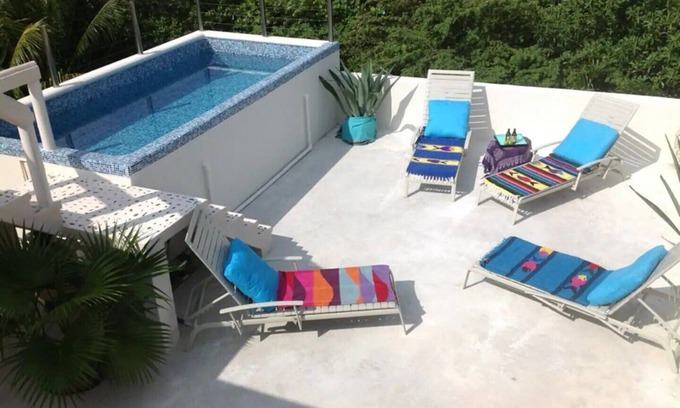 Puerto Morelos Casa | 3-Bedrm Home, King Beds, 3Min Walk to Beach, Rooftop Terrace & Pool, Restaurants