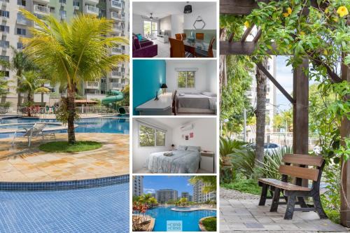 Camorim Apartamento | 3 QUARTOS a 300 RioCentro - Condominio com PISCINA, ESTACIONAMENTO e Portaria 24h - Wi-Fi ilimitado e Cozinha Completa - Apartamento indicado para Grupos, Hóspedes a Trabalho e Crianças