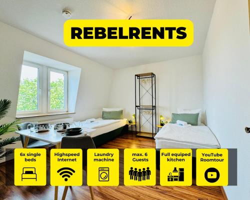 Zeitz Apartamento | #3 RebelRents - 6P Apartment, Modern, stylisch und zentral!