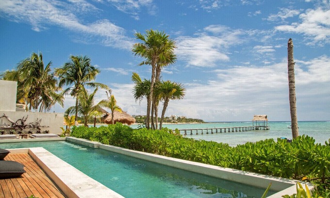 Tulsayab Apartamento | 3 rec. 3.5 Baños Departamento Nuevo de lujo frente al mar en Bahía de Tankah.