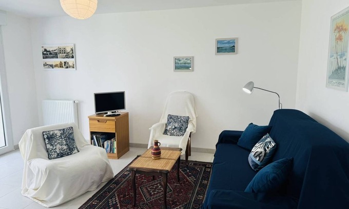 Saint-Pierre-Quiberon Apartamento | 3-room town center, enclosed garden, 150m from the beach