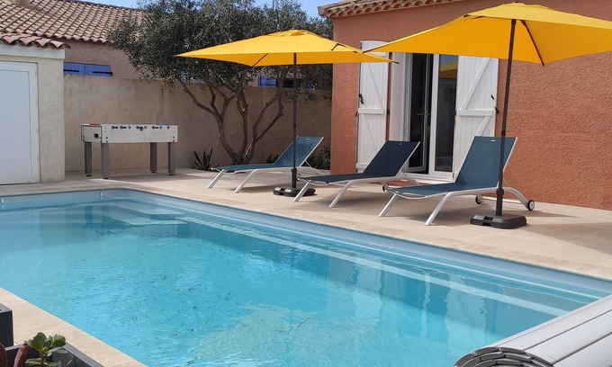 Marseillan Casa | 3-star villa, sleeps 8, pool near pond and beach, new on site