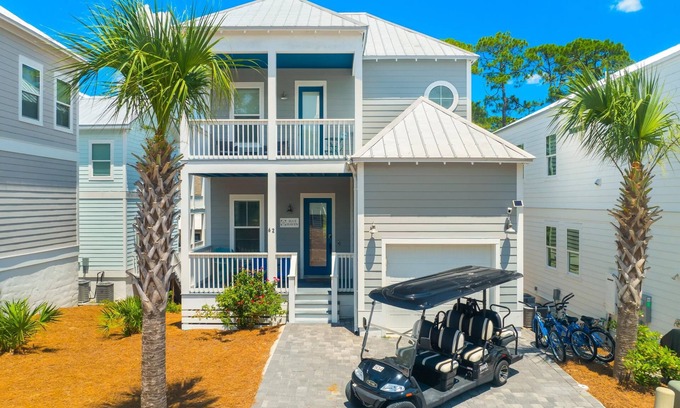 Dune Allen Beach Casa | 30A Pet Friendly - Shared Pool, Golf Cart, 4 Bikes, Free Golf, Dune Allen Beach