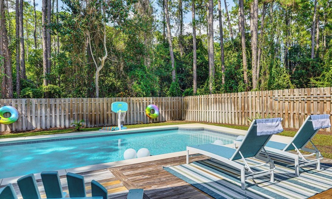 Santa Rosa Beach Casa | 30A Poolside Oasis: 2 Mi to Beach & Boat Access
