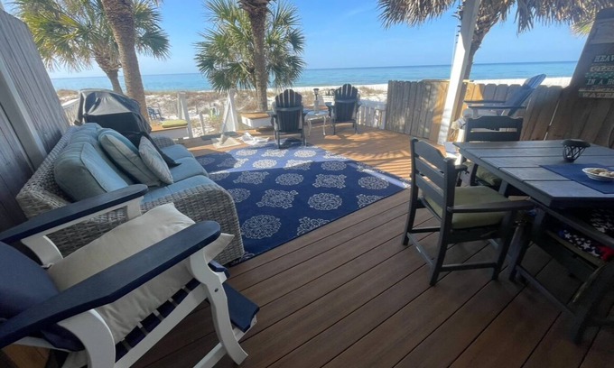 Panama City Beach Villa | Sunset Grace @ PCBeach elegance elegancia simple Oeste, muelle del parque / playa frente al mar!