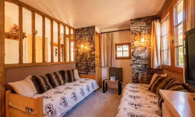 Les Avanchers-Valmorel Apartamento | A 310m de las pistas de esquí, 1.o piso, vista puelbo, balcón, tv, local para esquís, 34m², Valmorel