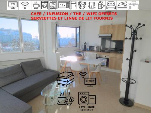 Chateaudun-Bannier Apartamento | 37m2 lumineux face gare SNCF, WIFI, NETFLIX, café et thé offerts