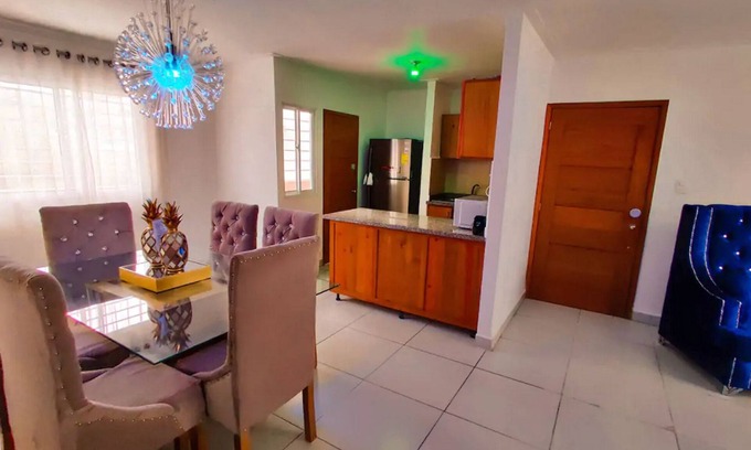 Punal Apartamento | 3BD condo with pool near Santiago airport, fully equipped, fast Wi-Fi, cable TV