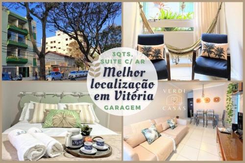 Jardim da Penha Apartamento | 3qts, AR na suíte, Wi-Fi 280Mb a 500m Praia