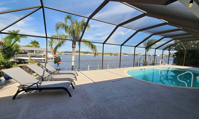 Burnt Store Casa | 4-bedroom Gulf access, heated pool, lanai, dock