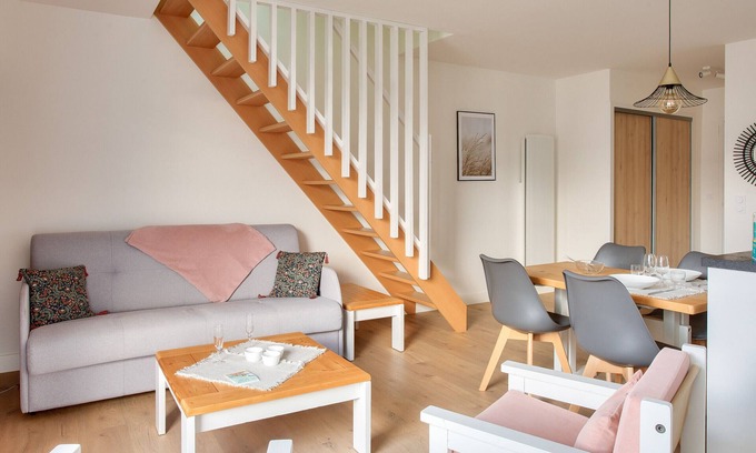Fouesnant Apartamento | 450 m de la “Cale de Beg Meil”, Apartamento para 4