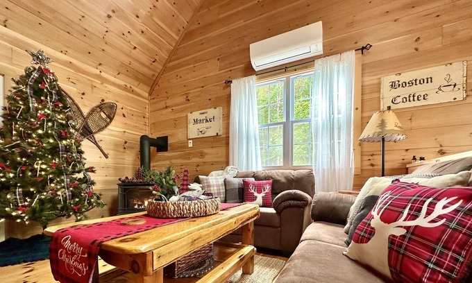 Gouldsboro Cabina | 5 Acre Forested Cabin Retreat w/ Firepit Near Acadia's Schoodic Peninsula