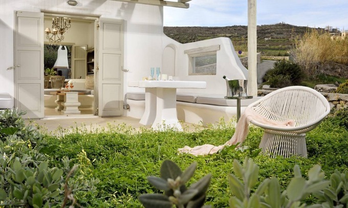 Ornos Villa | 5 bedroom Villa with private jacuzzi, 5' walk - Ornos beach.