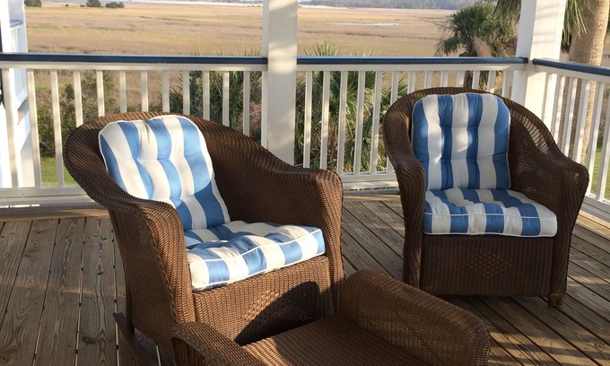 Oceanmarsh Subdivision Cabaña | 5 HAB con fantásticas vistas en Harbor Island, SC., Carrito de golf, Wi-Fi, ¡hermoso!