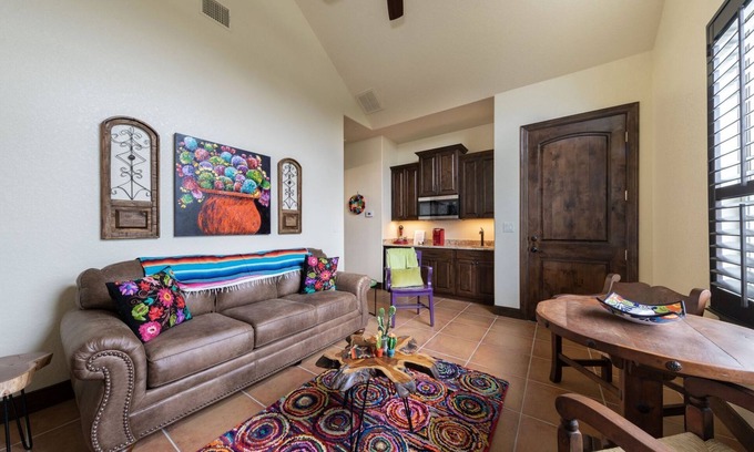 Gruene Cabaña | Colorful casita with river access in the Heart of the Gruene Historic District