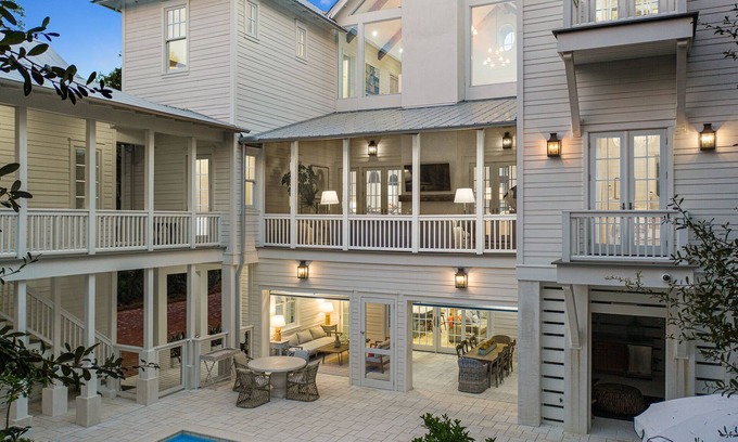 Seagrove Beach Casa | 5⭐️ home w/CARR HOUSE!PVT POOL!DUNE BUGGY!6 Seater GOLF CART!5 min walk 2 beach!