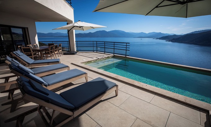 Belvedere-Campomoro Villa | 5-star architect-designed villa *****, swimming pool, walking distance to beach