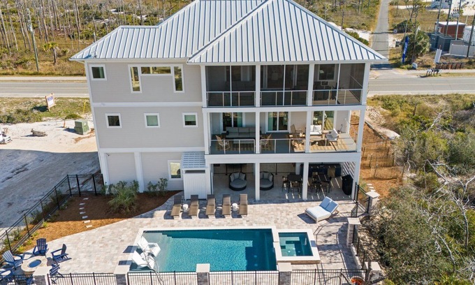 Port St. Joe Casa | 6 Bdrms, Private Pool, 2 min. Walk to Private Beach Access!