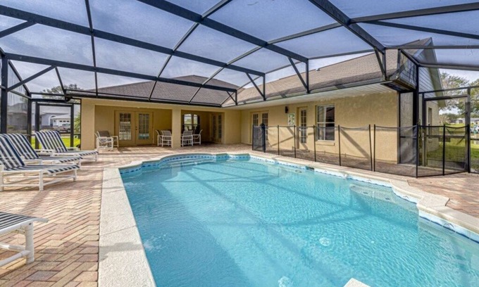 Orange Tree Villa | 6 bed near Disney, with conservation views and sun all day on extended deck