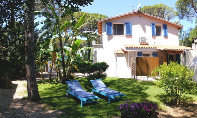 Santa Margherita di Pula Villa | 6 camas, a 300 metros de la playa, wifi, barbacoa, ducha exterior.