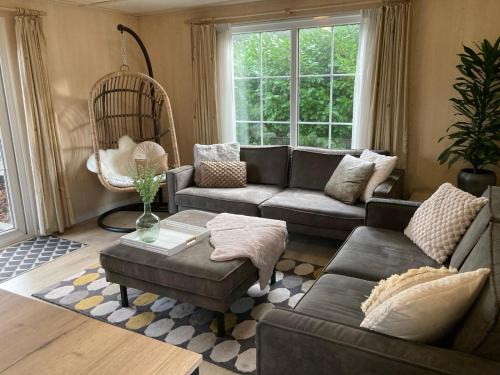 Noordoostelijk van Schaarsbergen Chalet De Esquí | 6 persoons chalet op de Veluwe bij binnen en buiten zwembad