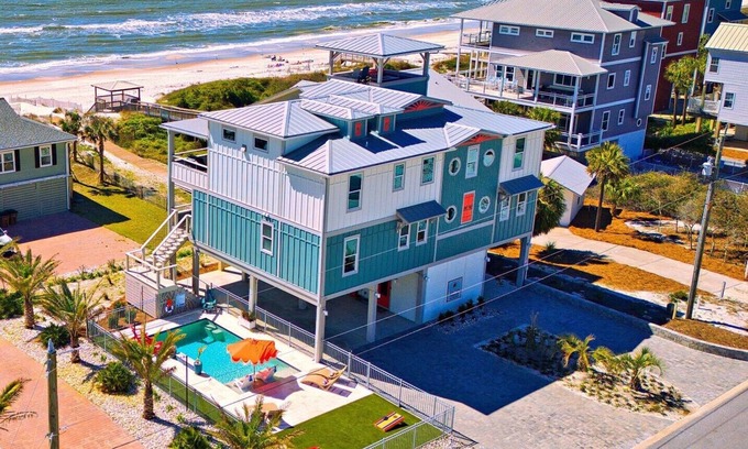 Cape San Blas Casa | 6bd/5.5ba Gulf Front on North Cape w/Private Pool and 360-Degree View Watchtower