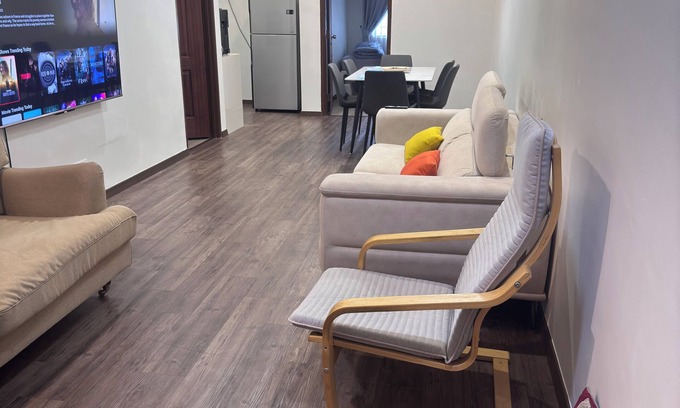 Central Seberang Perai Casa | 7pax 2-bedroom house with WiFi and AC in lovely Bukit Mertajam@Near AEON