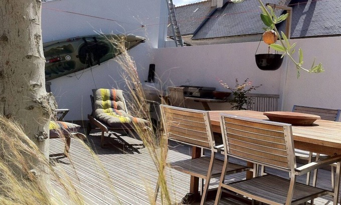 Treffiagat Casa | A 50 m de la Plage, Maison de Pêcheur Avec Terrasse et vue mer à 2 pas du Port