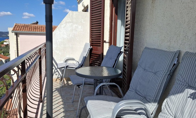 Seget Vranjica Apartamento | A1 – apartment with balcony and the sea view