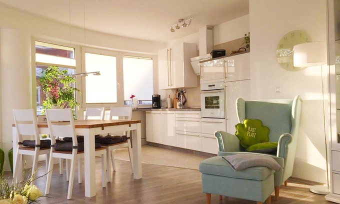 Sahlenburg Apartamento | A2.5 - Exclusive, beautiful vacation apartment with round balcony for 4 people