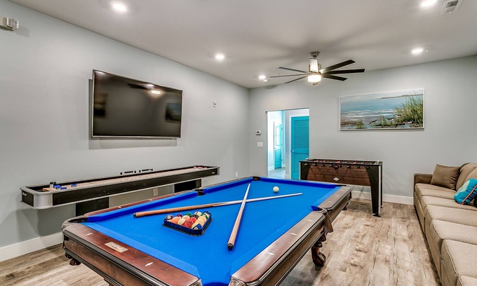 North Myrtle Beach Casa | Sala de cine en casa de lujo para vacaciones más grande / Juego / Piscina privada / Acceso a la playa
