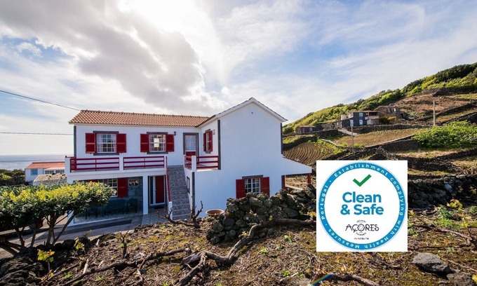 Calheta de Nesquim Casa | Casa de vacaciones Adega Pedra do Lagar, junto al mar y las montañas, ideal para familias
