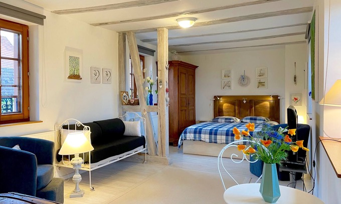 Mietesheim Cabaña | Adorable casa típica alsaciana, wifi gratuito