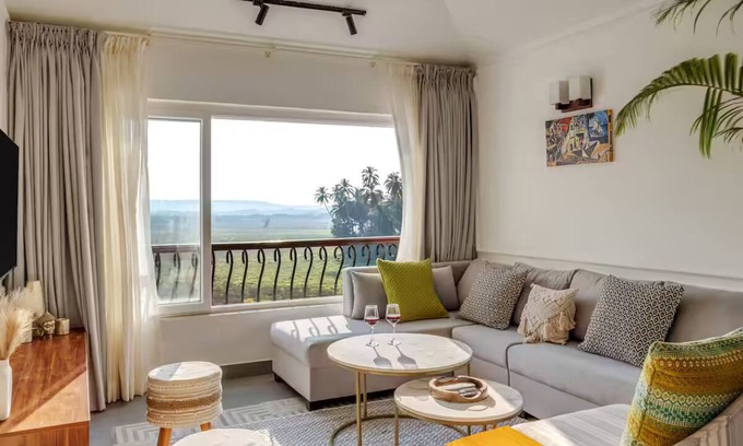 Pilerne Apartamento | Aesthetic 2BHK near Candolim AC comfort & stunning views few minutes from beach