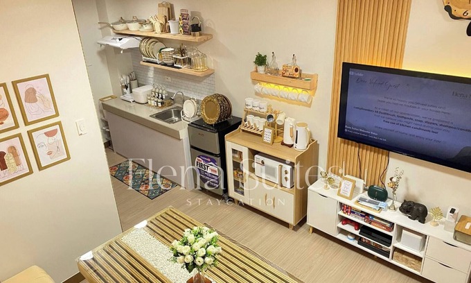 Novaliches Condominio | Aesthetic Cozy Stay with PS4, Netflix & Coffee Nook - Elena Suites Staycation