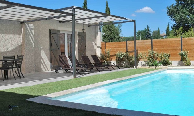 Vaison-la-Romaine Casa | Villa independiente con aire acondicionado y piscina privada.