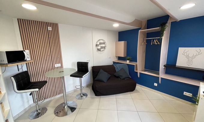 Loire-sur-Rhone Apartamento | Air-conditioned, self-contained studio with private terrace