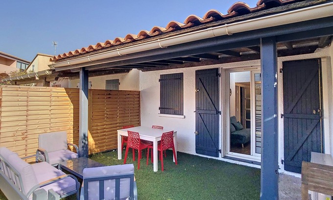 Saint-Cyprien Plage Casa | Air-conditioned house 250m from the beach in secure residence. Free parking