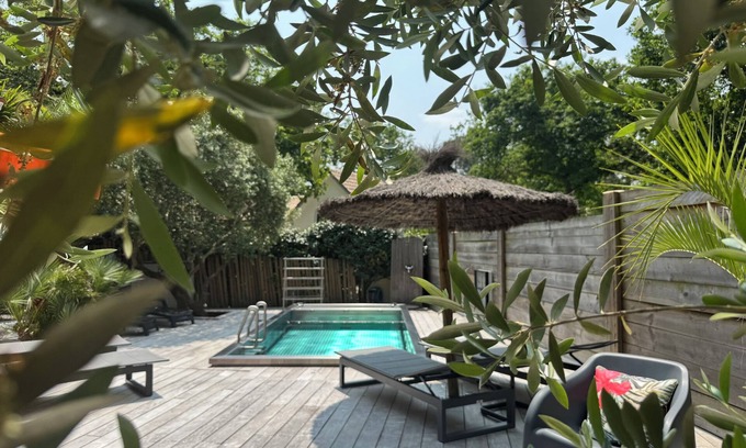 Biscarrosse Casa | villa con aire acondicionado con spa, golf biscarrosse, cerca del lago y la playa del océano