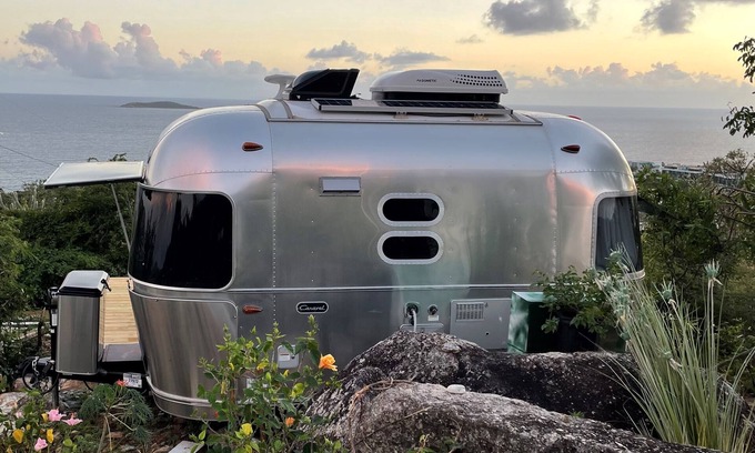 Estate Bolongo Casa | Airstream Glamping Camping overlooking Caribbean Sea Amazing Sunrises & Sunsets