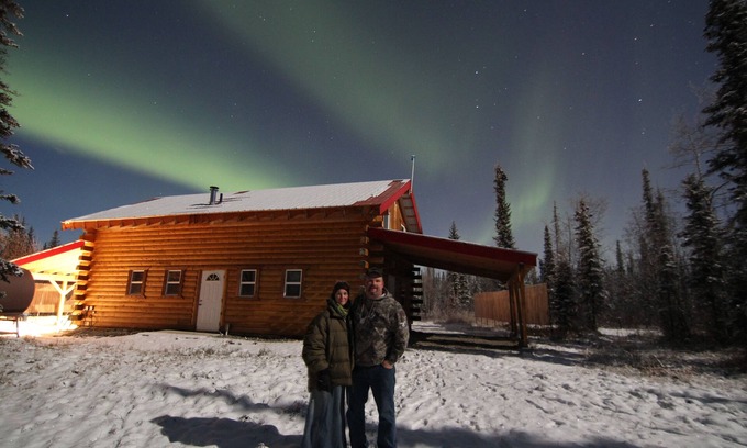 North Pole Casa | Alaska Aurora Adventures Aurora Cabina A Visualización de auroras boreales de clase mundial